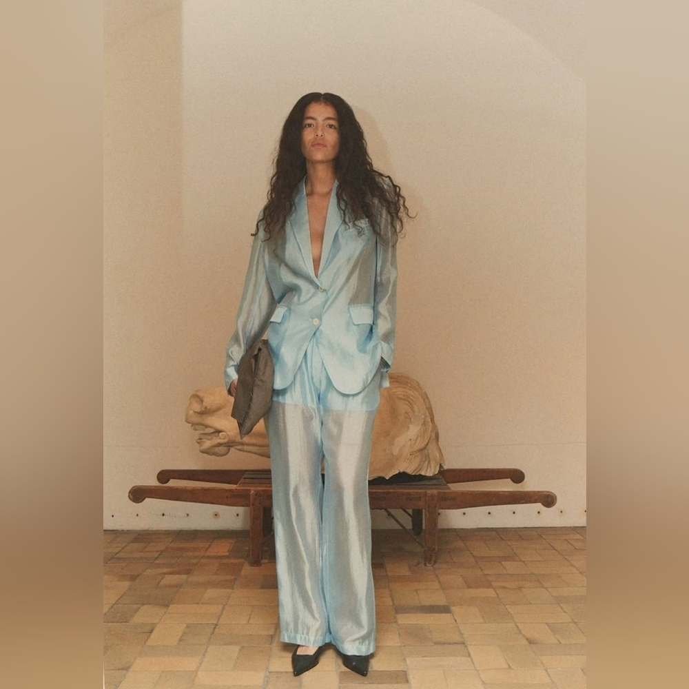 NEW! Dreamy Airy Sky Blue Sheer Pants